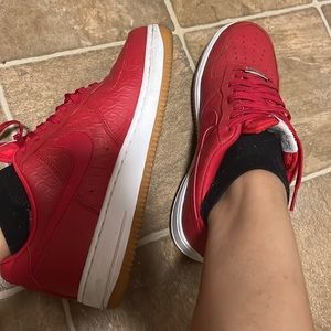 Air Force 1 Red Snake Skin